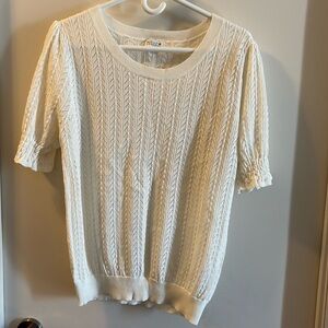 Molly Bracken Knit Sweater, Cream, Large